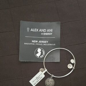 Alex and Ani Silver New Jersey Charm Bracelet